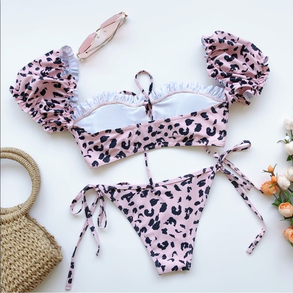 2511 pink cheetah bikini swimsuits - Picture 4 of 4